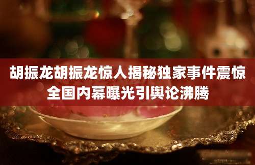 胡振龙胡振龙惊人揭秘独家事件震惊全国内幕曝光引舆论沸腾