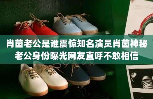 肖茵老公是谁震惊知名演员肖茵神秘老公身份曝光网友直呼不敢相信