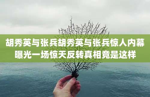 胡秀英与张兵胡秀英与张兵惊人内幕曝光一场惊天反转真相竟是这样