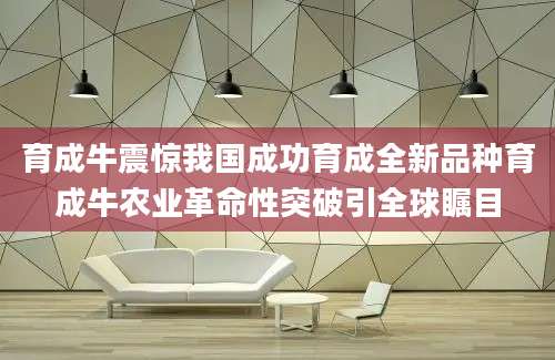 育成牛震惊我国成功育成全新品种育成牛农业革命性突破引全球瞩目