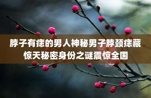 脖子有痣的男人神秘男子脖颈痣藏惊天秘密身份之谜震惊全国