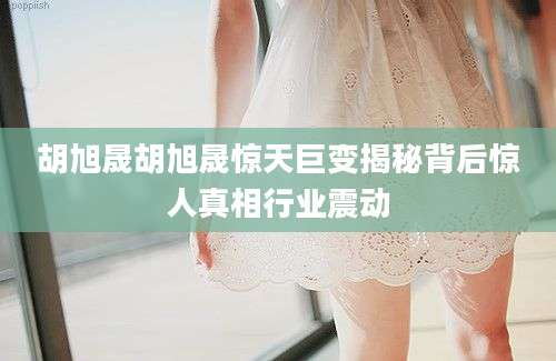 胡旭晟胡旭晟惊天巨变揭秘背后惊人真相行业震动