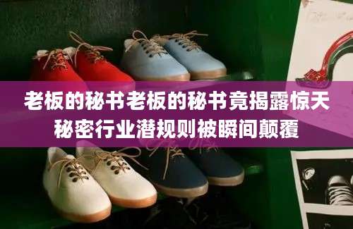 老板的秘书老板的秘书竟揭露惊天秘密行业潜规则被瞬间颠覆