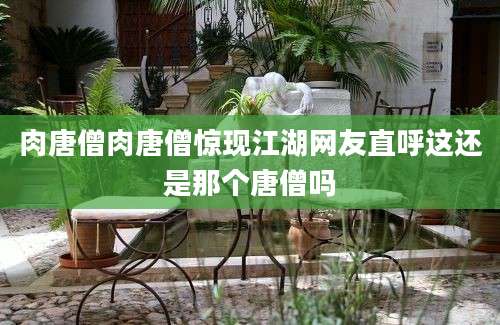 肉唐僧肉唐僧惊现江湖网友直呼这还是那个唐僧吗