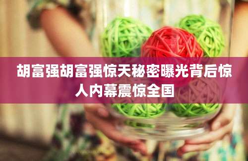 胡富强胡富强惊天秘密曝光背后惊人内幕震惊全国