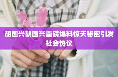 胡国兴胡国兴重磅爆料惊天秘密引发社会热议