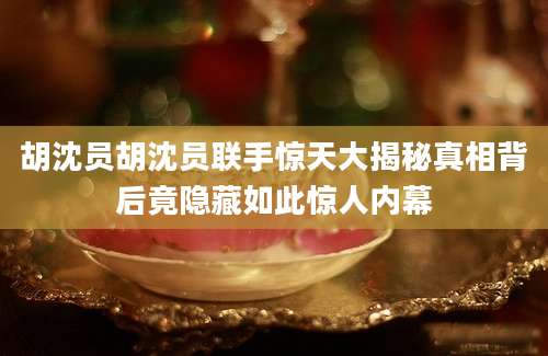 胡沈员胡沈员联手惊天大揭秘真相背后竟隐藏如此惊人内幕