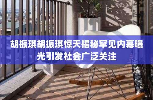 胡振琪胡振琪惊天揭秘罕见内幕曝光引发社会广泛关注