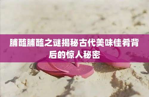 脯醢脯醢之谜揭秘古代美味佳肴背后的惊人秘密