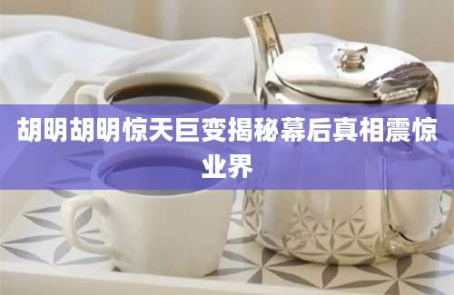 胡明胡明惊天巨变揭秘幕后真相震惊业界