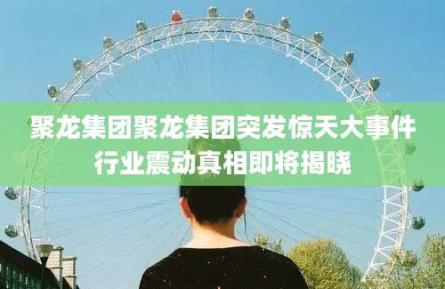 聚龙集团聚龙集团突发惊天大事件行业震动真相即将揭晓