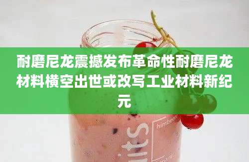 耐磨尼龙震撼发布革命性耐磨尼龙材料横空出世或改写工业材料新纪元