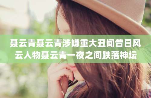 聂云青聂云青涉嫌重大丑闻昔日风云人物聂云青一夜之间跌落神坛