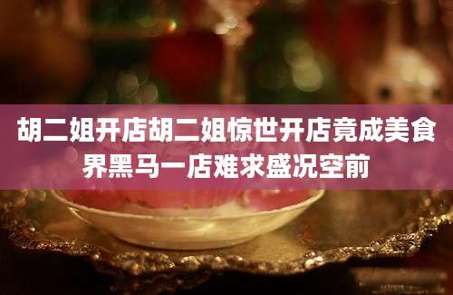 胡二姐开店胡二姐惊世开店竟成美食界黑马一店难求盛况空前
