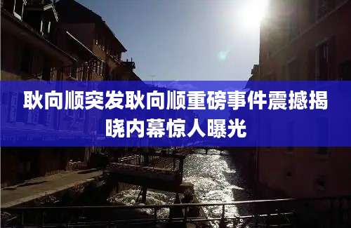 耿向顺突发耿向顺重磅事件震撼揭晓内幕惊人曝光