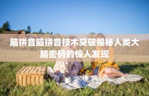 脑拼音脑拼音技术突破揭秘人类大脑密码的惊人发现