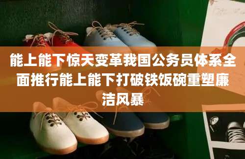 能上能下惊天变革我国公务员体系全面推行能上能下打破铁饭碗重塑廉洁风暴