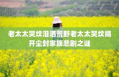 老太太哭坟泪洒荒野老太太哭坟揭开尘封家族悲剧之谜