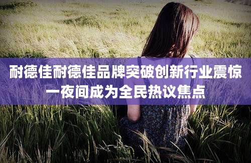 耐德佳耐德佳品牌突破创新行业震惊一夜间成为全民热议焦点